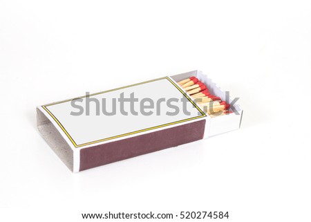 Matchbox isolate on background