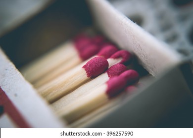 Matches In A Box Close Up