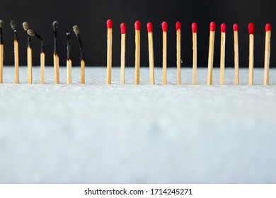 Matches At The Ignition Point And Then Extinguished With A Distance To The Non-combustible Group E Spacing Concepts To Prevent The Spread Of The Covid 19 Virus.