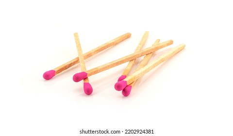 Matchstick Closeup Isolated On White Background