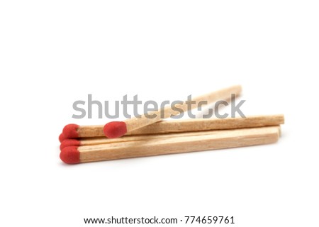 matchstick isolated on white background