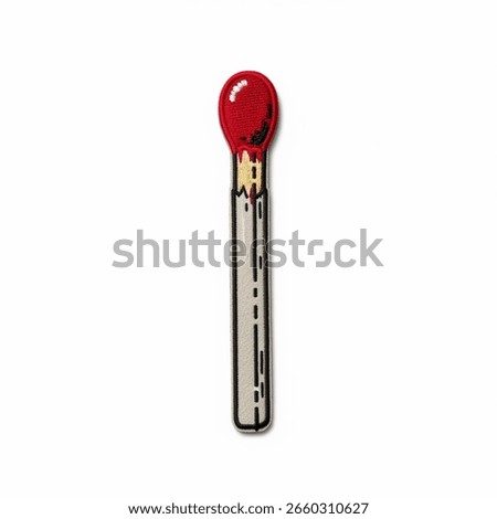 matchstick patch on a white background