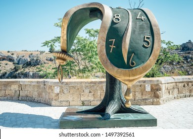Matera, Italy - August 21, 2019: work by salvador Dalì on display in Matera