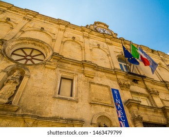 MATERA, ITALY - JULY 17, 2019: View Of The Palazzo Lanfranchi. 