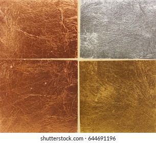 Material Texture : Mixed Shinning Gold Silver And Bronze Fracture