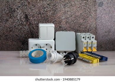 materials and components for wiring installation - Shutterstock ID 1940885179