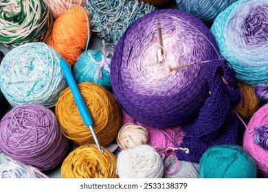 materials needed for knitting, wool, balls, skeins, crochet, knitting needles