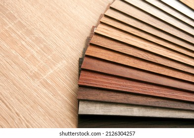 Materials. Wood texture with natural pattern for design and decoration. Sample of Wood laminate parquet or plywood.  Wood texture laminate veneer material for interior architecture and construction 