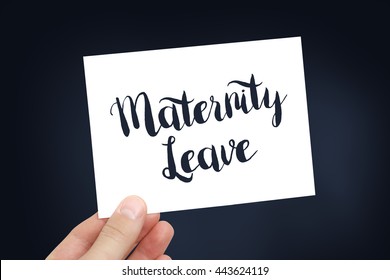 Maternity leave concept