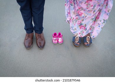 Maternity Shoot Baby Shoes Photo