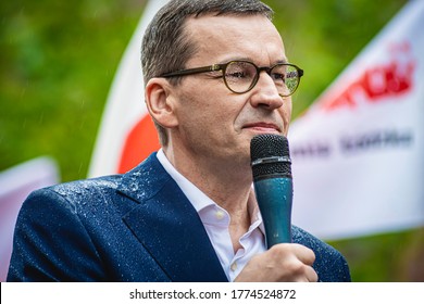 Mateusz Morawiecki -prime Minister Of The Polish Government Visiting Łódź, 