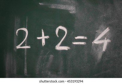 math equation on green blackboard