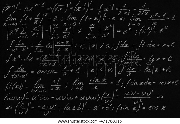 Math Formulas Symbol On Black Background Stock Photo 471988015 ...