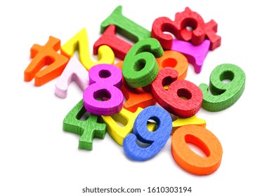 Math Number Colorful On White Background Stock Photo 1610303194 ...