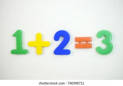 Math One Plus Two Equal Three Stock Photo 740398711 