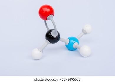 Mathanamide molecular structure isolated on white background. Chemical formula is HCONH2, Chemistry molecule model for education on white background - Powered by Shutterstock