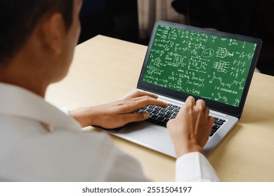 Mathematic equations and modish formula on computer screen showing concept of science and education - Powered by Shutterstock