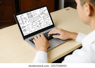 Mathematic equations and modish formula on computer screen showing concept of science and education - Powered by Shutterstock