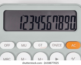 Mathematical calculator for quick problem solving, user-friendly interface, support for various operations, close-up.