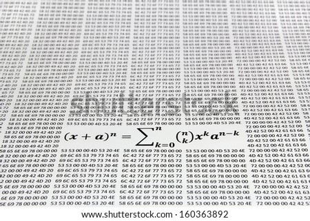 the mathematical formula on the background of the hexadecimal code