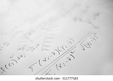 Mathematical Formulas In Exercise Book