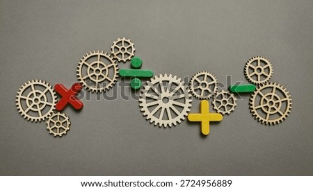 Mathematical Operations and Engineering Gears Concept for STEM Education and Logic