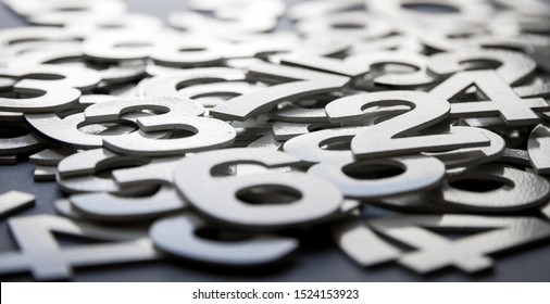Mathematics background made with solid numbers - Closeup view