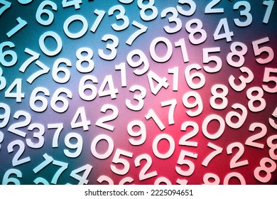 Mathematics background made with solid numbers on a blackboard