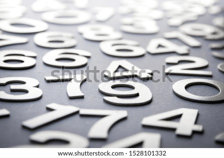 Mathematics background made with solid numbers - Closeup view