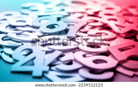 Mathematics background made with solid numbers - Closeup view