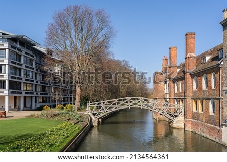 Mathmatical Bridge on the River Cam in Cambridge 