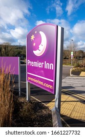 MATLOCK, UNITED KINGDOM, 1st March, 2020: The Premier Inn Hotel And Overnight Accommodation In Matlock