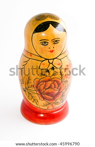 Matreshka isolated on the white background