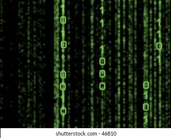 Matrix-like background with binary combinations