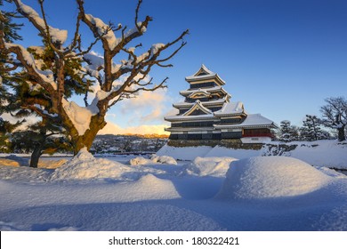 Matsumoto Castle in Winter, Japan