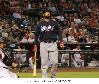 Matt Kemp Outfielder For The Atlanta Braves At Chase Field In Phoenix AZ USA 8,24,2016.