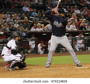 Matt Kemp Outfielder For The Atlanta Braves At Chase Field In Phoenix AZ USA 8,24,2016.