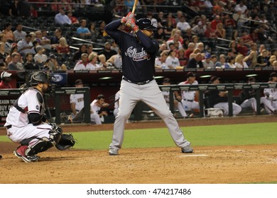 Matt Kemp Outfielder For The Atlanta Braves At Chase Field In Phoenix AZ USA 8,24,2016.