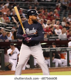 Matt Kemp Outfielder For The Atlanta Braves At Chase Field In Phoenix,AZ USA July 25,2017.