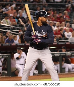 Matt Kemp Outfielder For The Atlanta Braves At Chase Field In Phoenix,AZ USA July 25,2017.