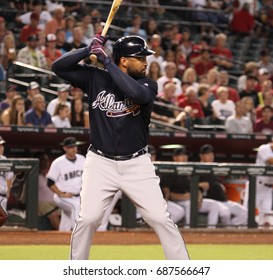 Matt Kemp Outfielder For The Atlanta Braves At Chase Field In Phoenix,AZ USA July 25,2017.