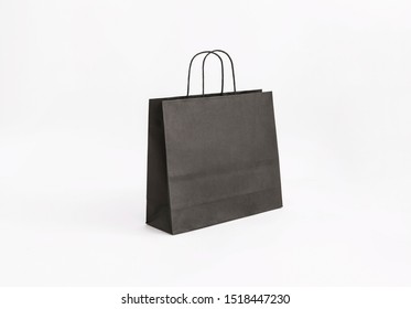 Matte kraft black paper bag