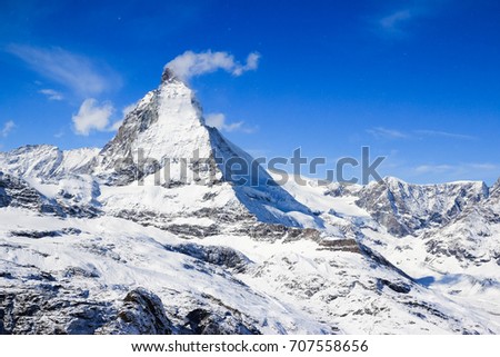 Similar – Matterhorn in clouds