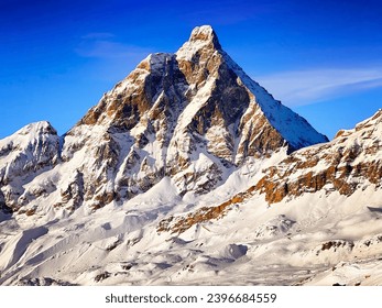 Matterhorn, Cervino, v, iew from Cervinia ski slopes