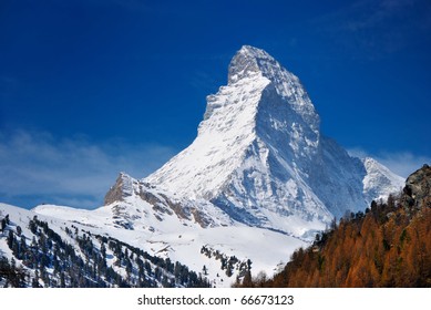 Matterhorn Mountain Of Zermatt Switzerland