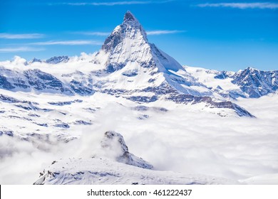 Matterhorn Snow Mountain View With Clear Sky