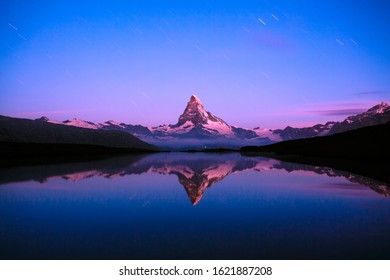 Matterhorn Swiss Stellisee Lake Zermatt