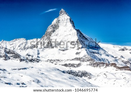 Similar – Matterhorn in clouds