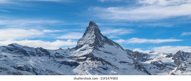 Matterhorn In Zermatt, Switzerland. Matterhorn Winter.