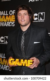 Matthew Stafford At The Cartoon Network Hall Of Game Awards, Barker Hangar, Santa Monica, CA 02-18-12